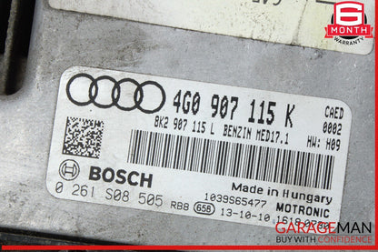 14-16 Audi A6 Engine Computer Control Module Unit ECU ECM 4G0907115K OEM