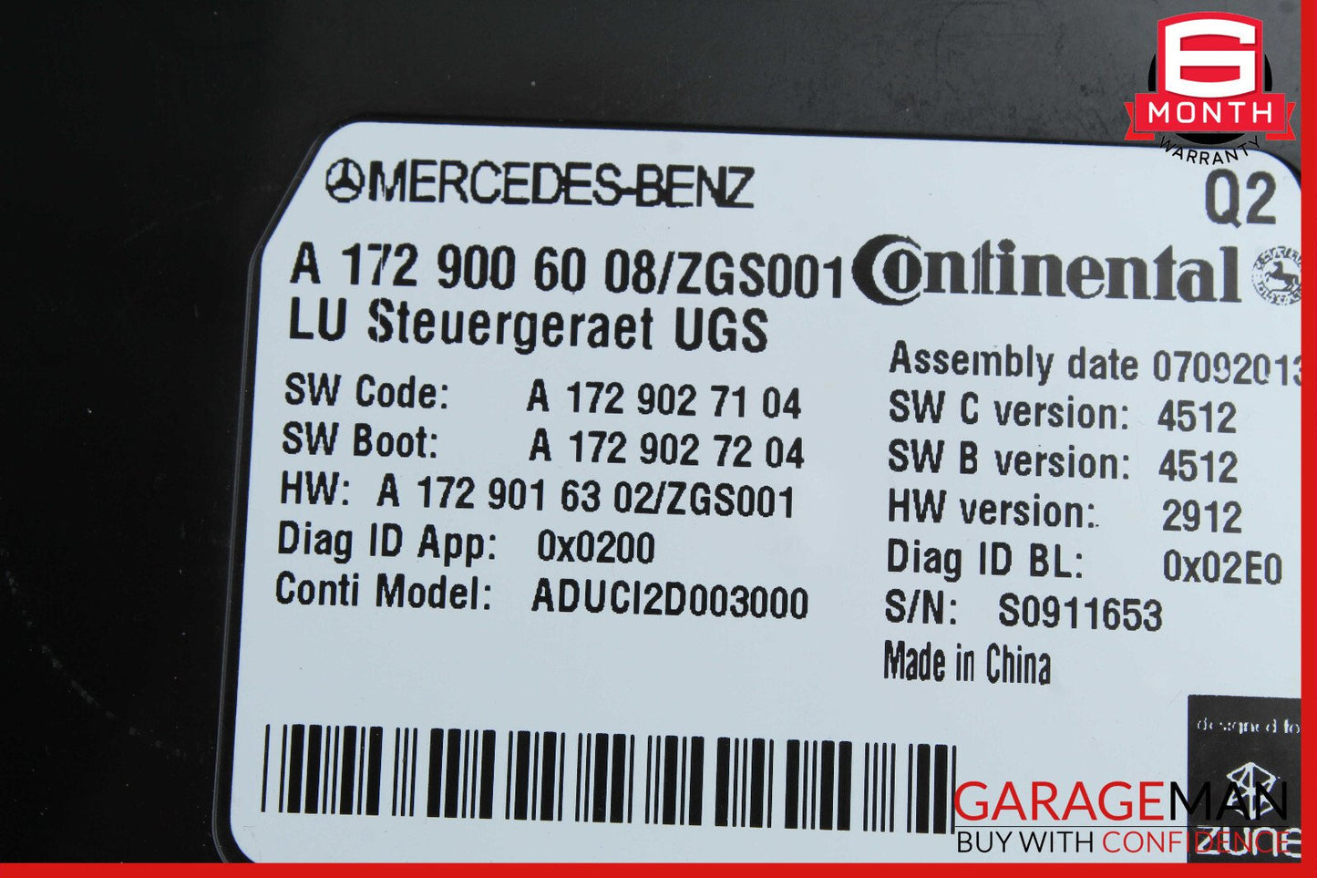 12-20 Mercedes W117 CLA250 C350 Communication Control Module 1729006008 OEM