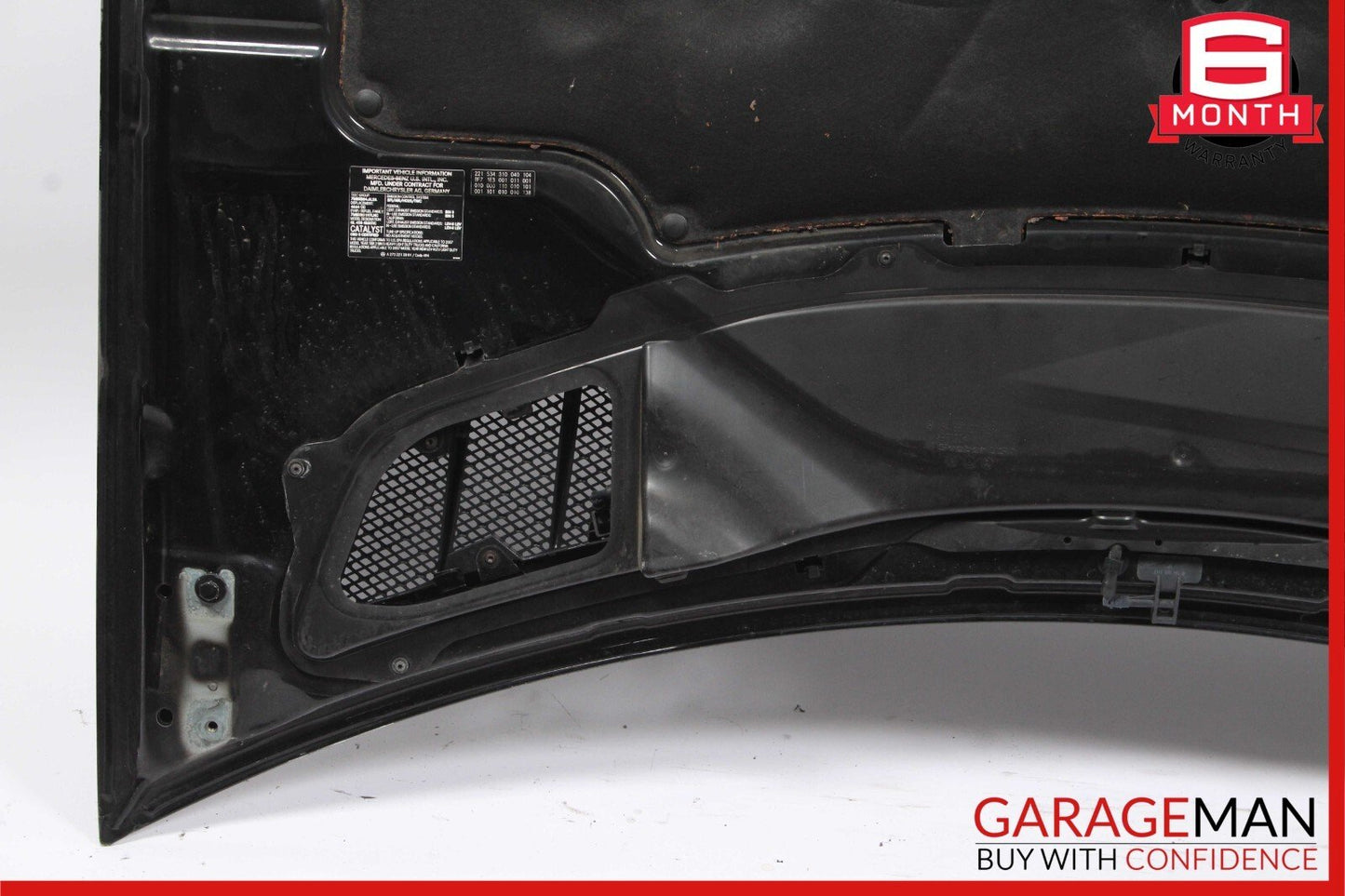07-12 Mercedes X164 GL450 Front Hood Bonnet Panel Grille Vent Assembly Black OEM