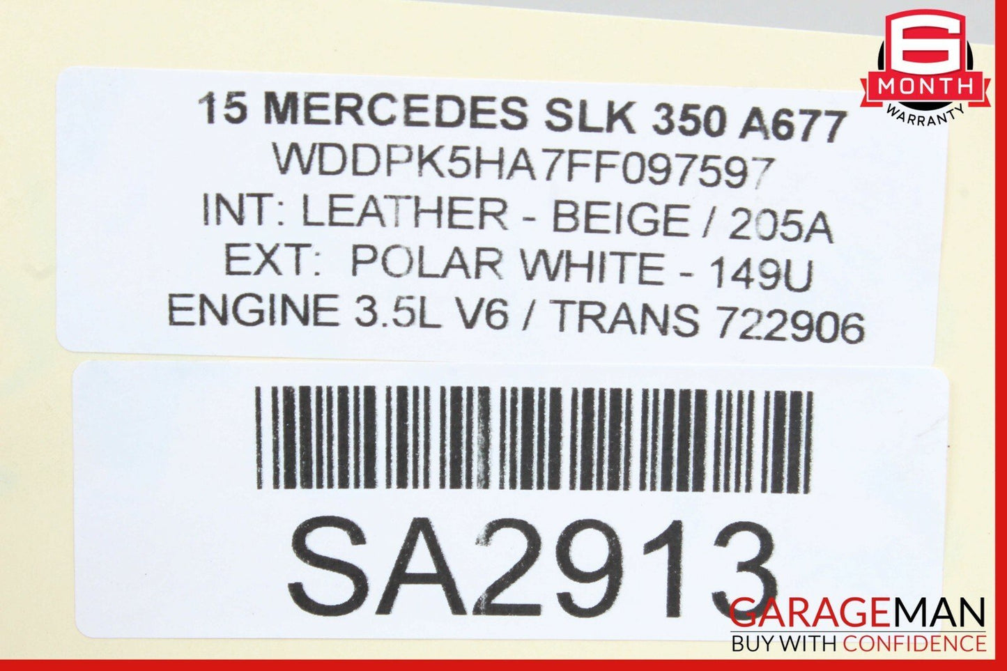 2012 Mercedes R172 SLK350 DENSO AC A/C Air Conditioning Compressor Pump OEM