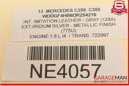 08-14 Mercedes W204 C250 Front Left Side Bumper Reinforcement Impact Bracket Bar