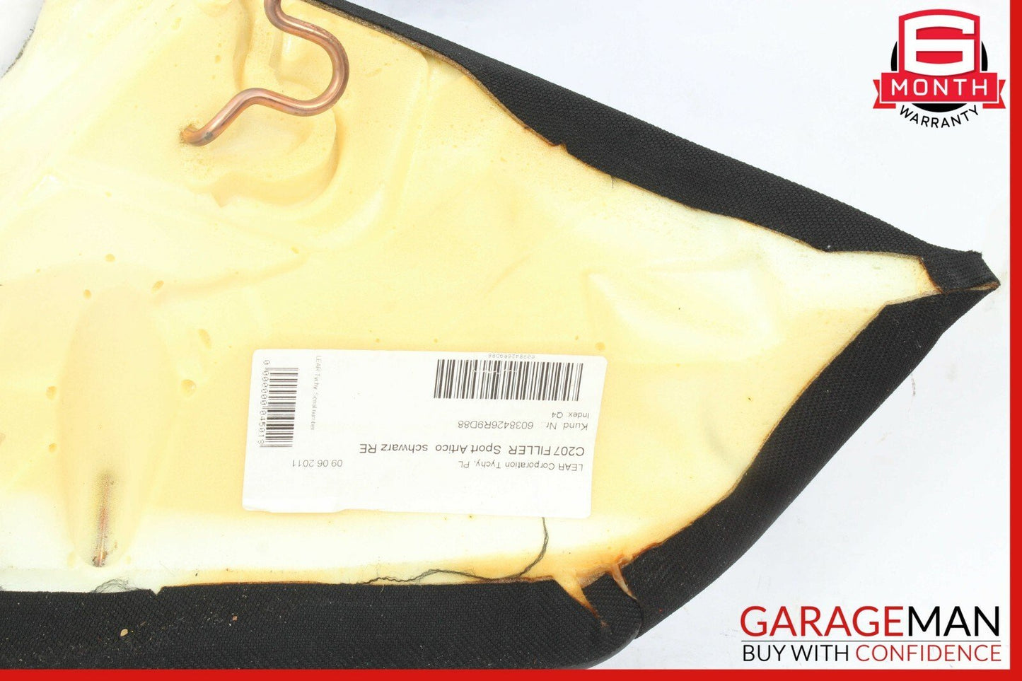 12-14 Mercedes W204 C250 Coupe Rear Right Seat Bolster Cushion Cover Pad