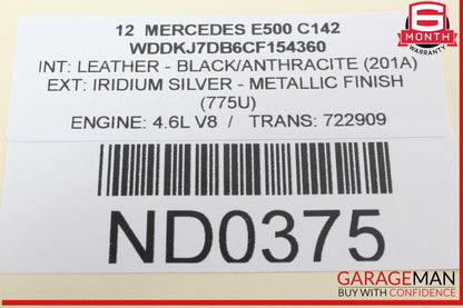 08-20 Mercedes W212 E550 E350 E400 Front Right Side Door Lock Latch Actuator OEM