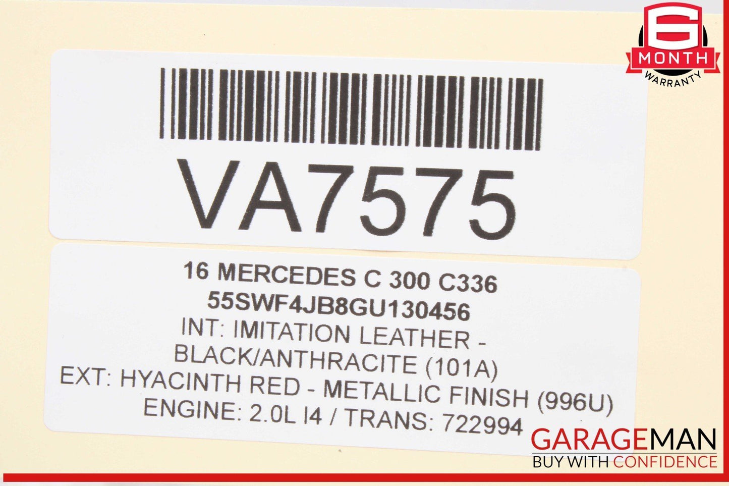 15-23 Mercedes W205 C300 Front Left Driver Side Bumper Reinforcement Impact Bar