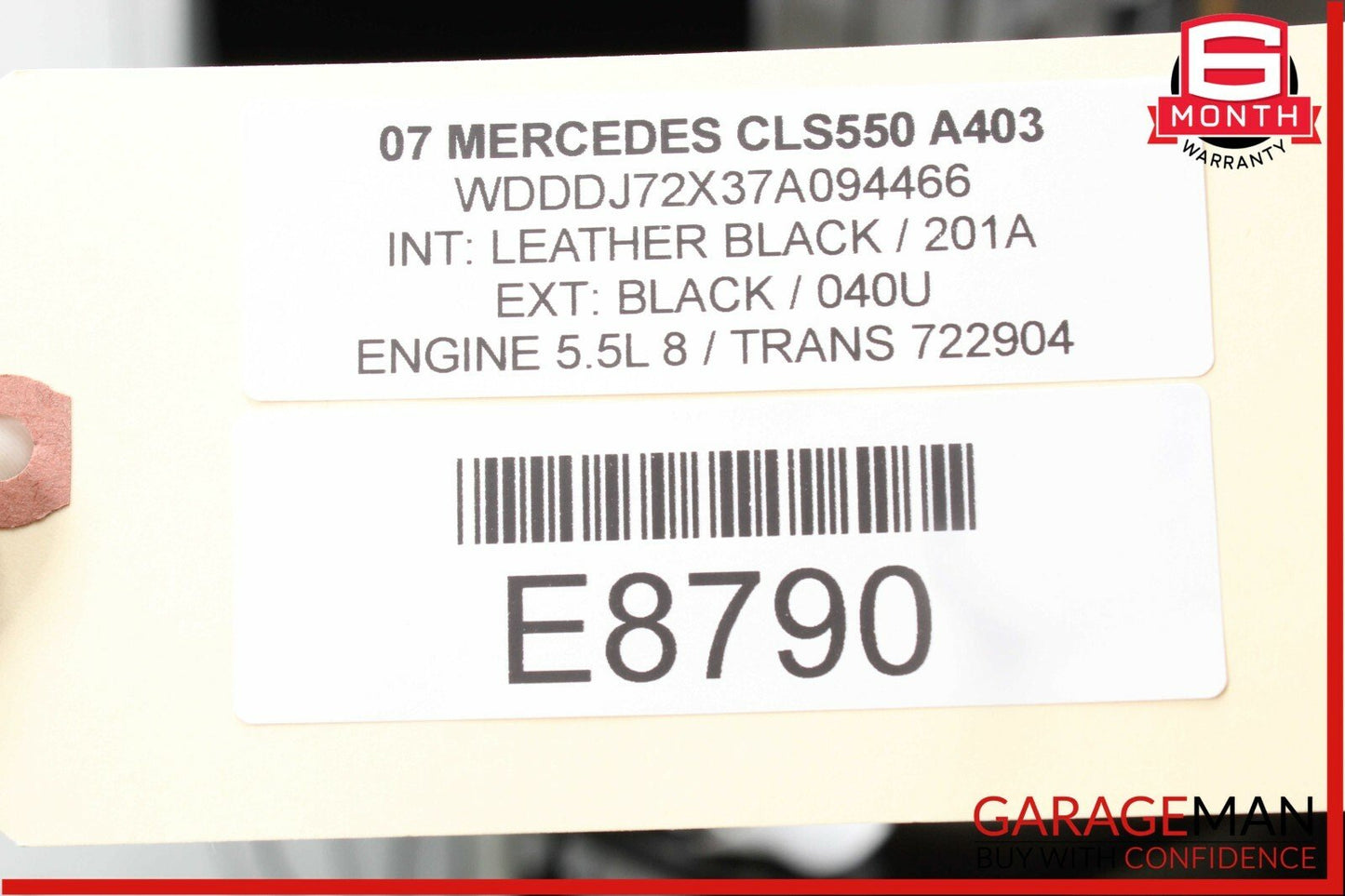 07-11 Mercedes W219 CLS550 E550 Front Right or Left Side Seat Headrest Head Rest