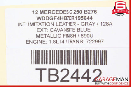 12-14 Mercedes W204 C250 Front Right Side Mirror Rear View Door Cavansite Blue