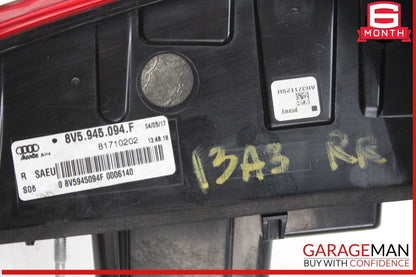 2017-2020 Audi A3 Rear Right Passenger Inner Tail Light Lamp 8V5945094F
