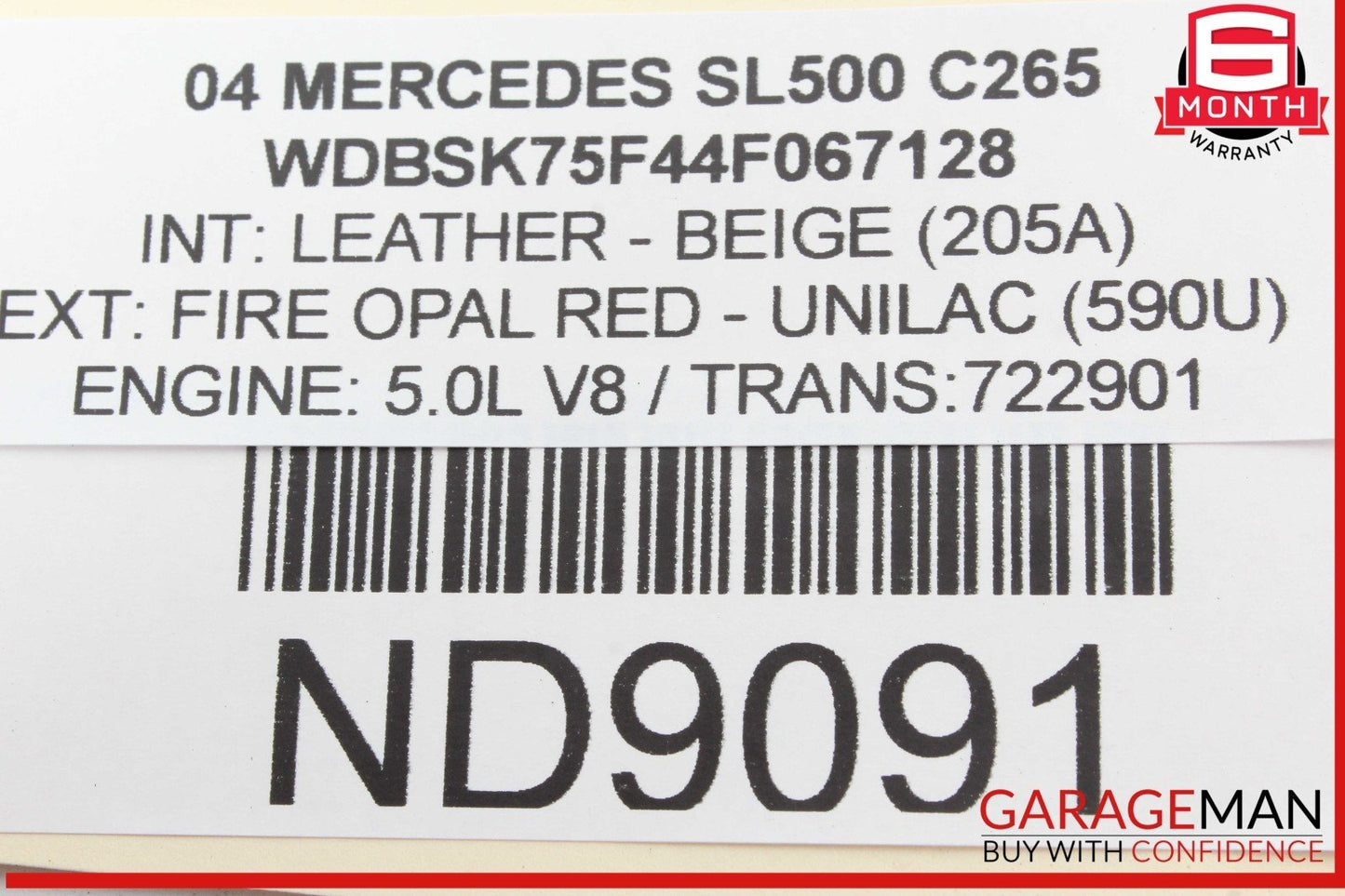 03-11 Mercedes R230 SL500 SLK350 Central Gateway Control Module 2204451900 OEM