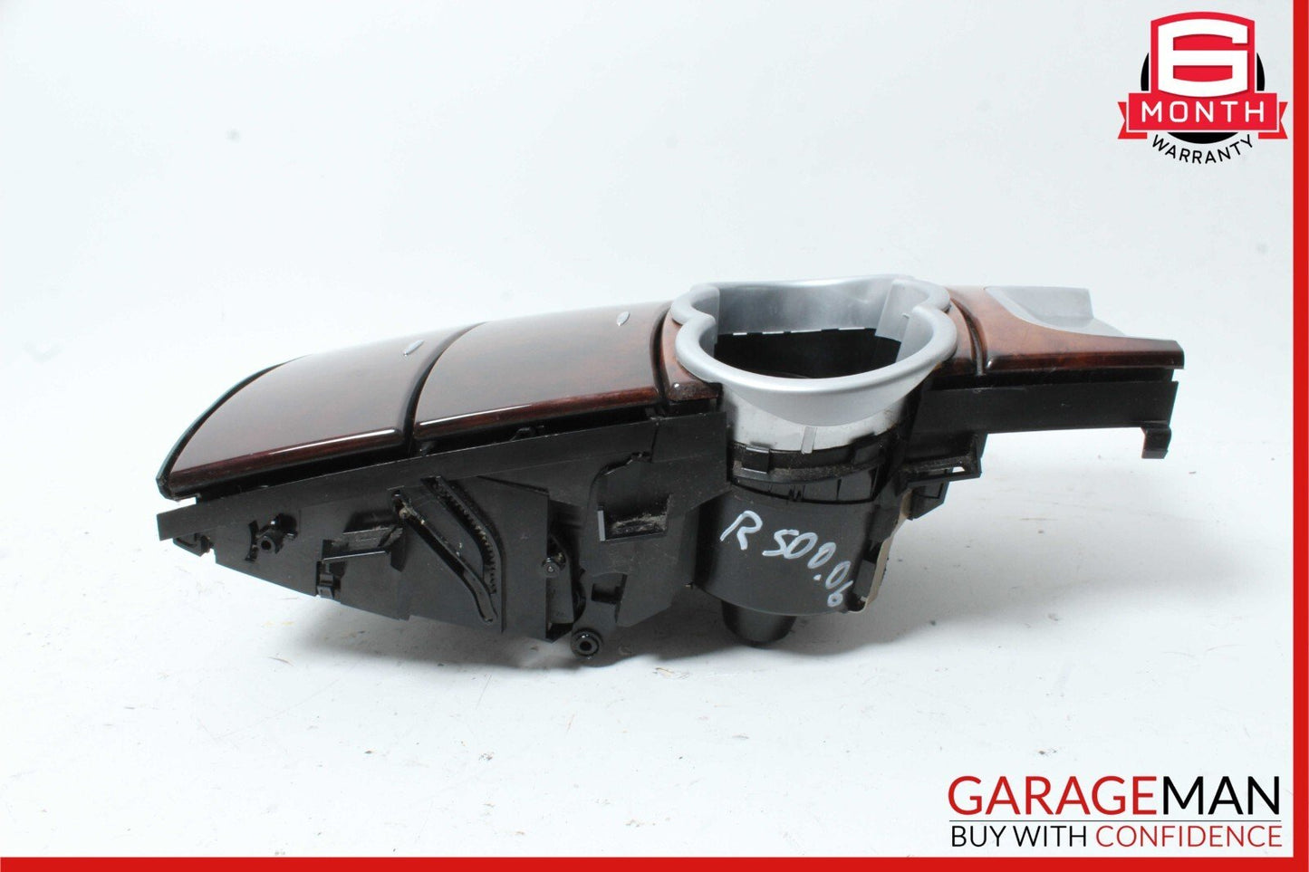 06-09 Mercedes W251 R350 R500 Center Console Cup Holder Ashtray Trim Cover Wood