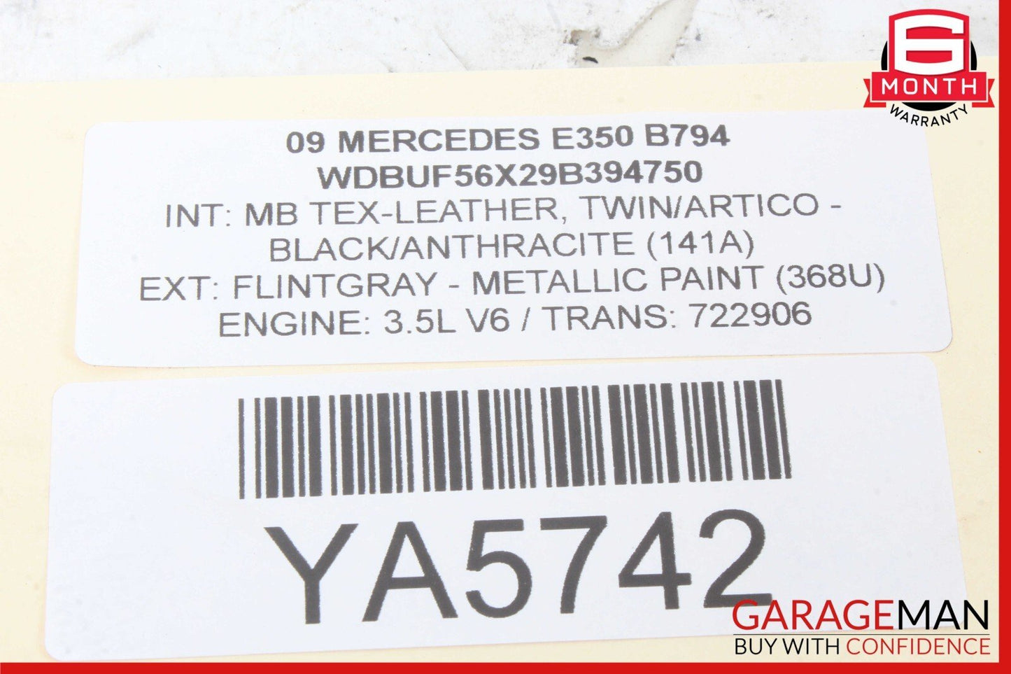 06-13 Mercedes W211 E350 CLK350 SLK350 Left Side Cylinder Head Valve Cover OEM