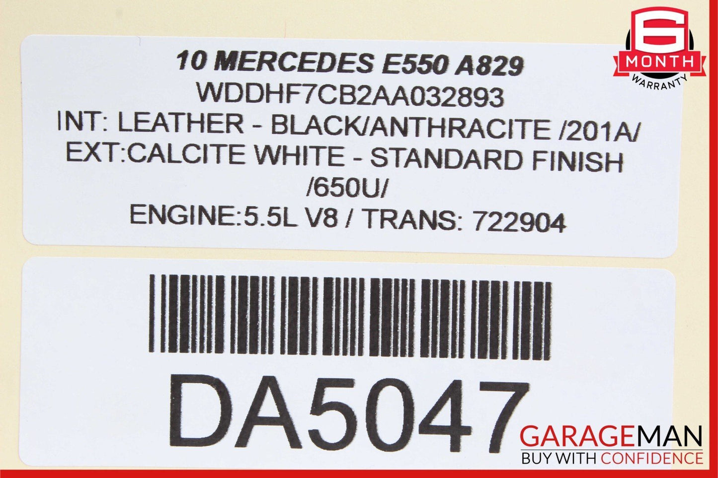10-16 Mercedes W212 E350 E550 Air Tank Suspension Pressure Reservoir OEM