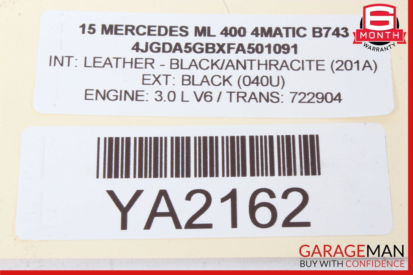 12-15 Mercedes W166 ML400 GL450 Window Regulator Motor Front Right Side OEM