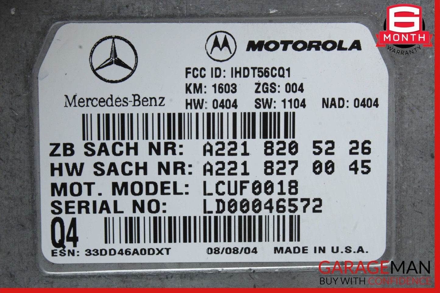 Mercedes S500 R350 SL550 GL450 Voice Communication Control Module Unit