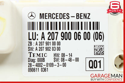 10-17 Mercedes W207 E350 E550 Coupe Rear Window Regulator Control Module Unit