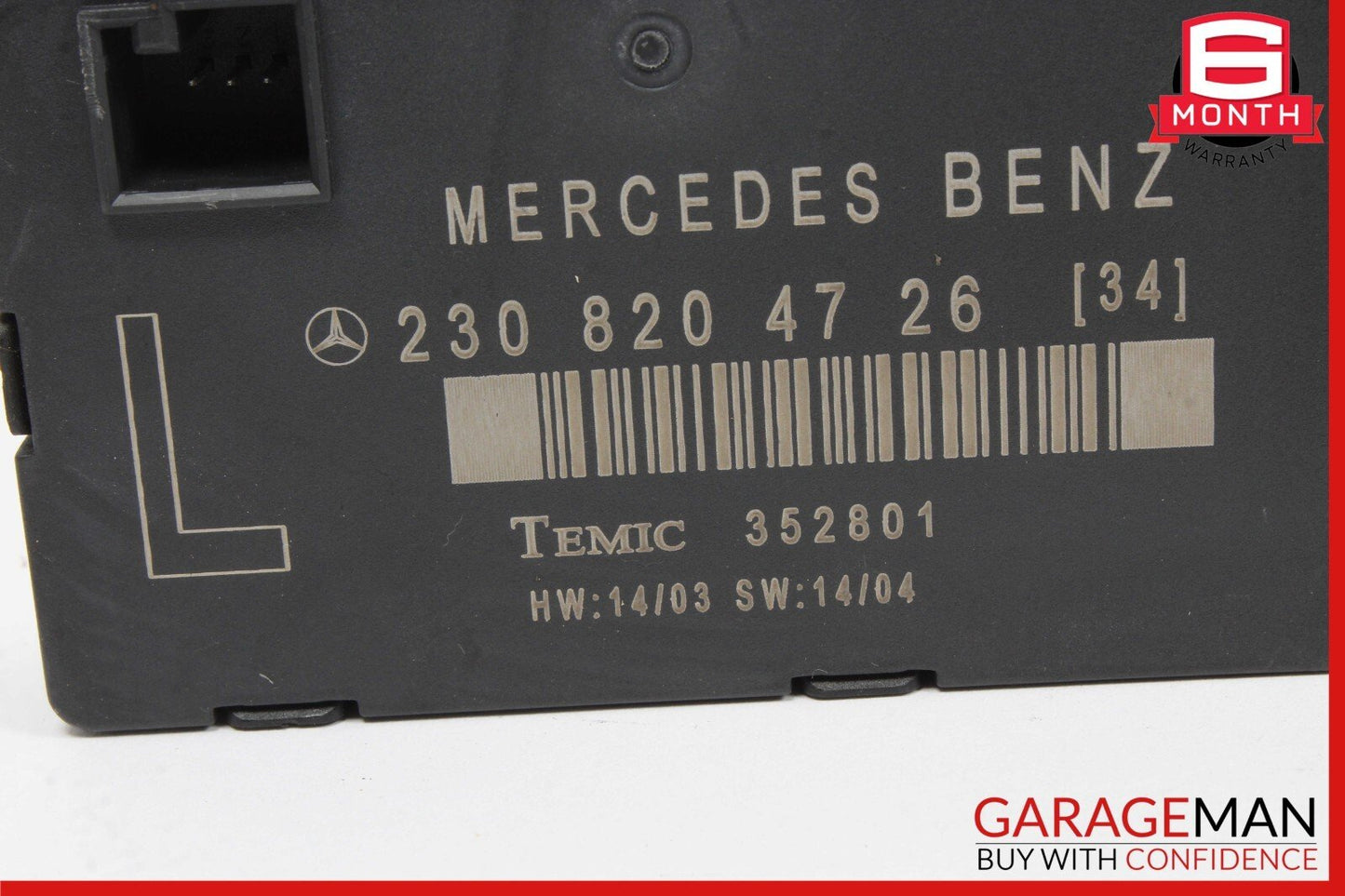 03-12 Mercedes R230 SL500 SL55 AMG SL550 Door Control Module Left Side OEM