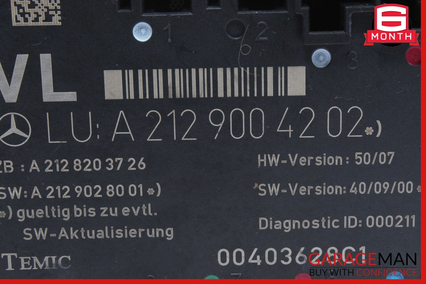 08-18 Mercedes W204 C250 SLK350 CLS400 Front Left Side Door Control Module Unit
