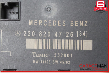 03-12 Mercedes R230 SL500 SL55 AMG Front Left Door Control Module 2308204726 OEM