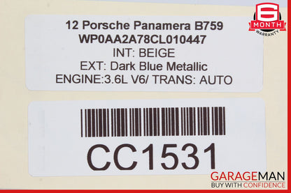 11-13 Porsche Panamera 970 3.6L Rear Diff Differential Axle Carrier OEM