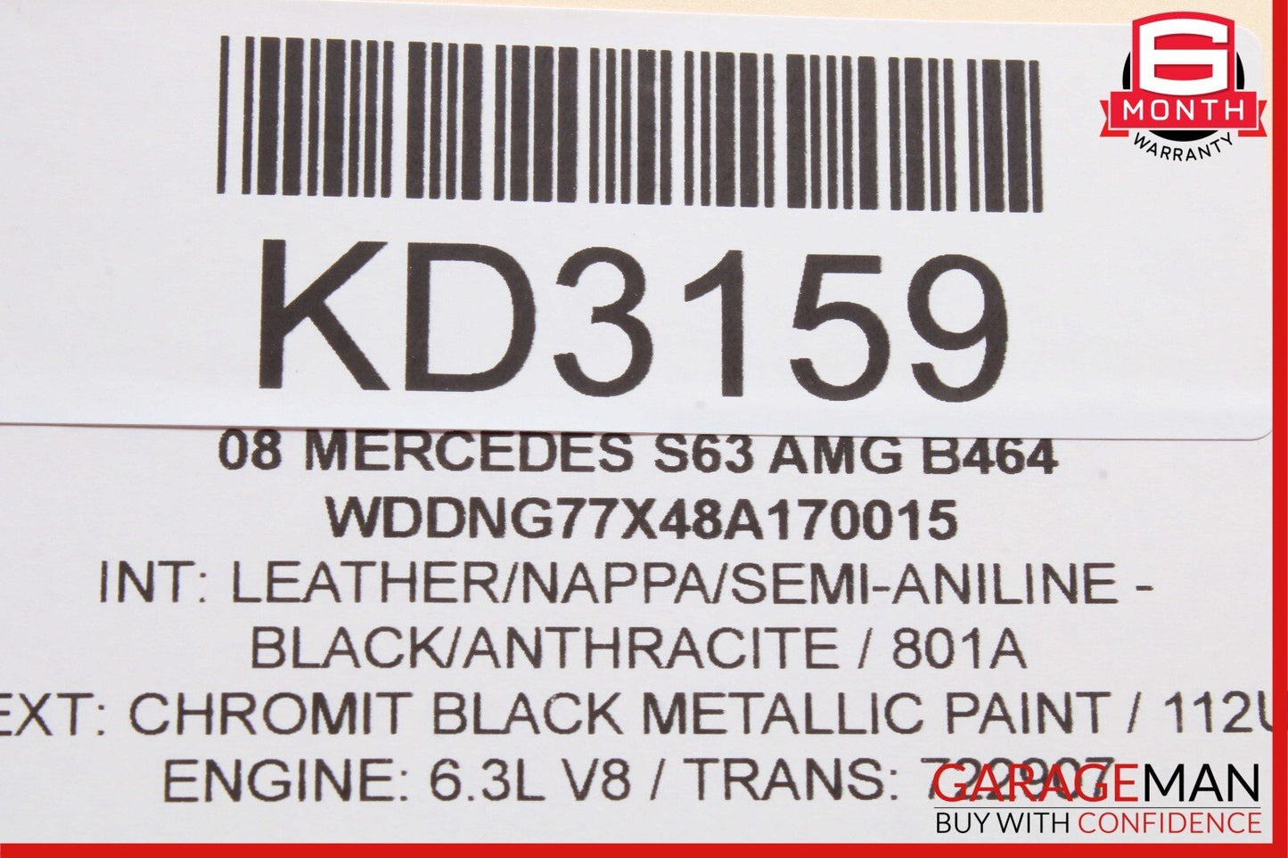 07-14 Mercedes W221 S550 CL550 S63 CL65 AMG Trunk Lid Unlock Release Handle