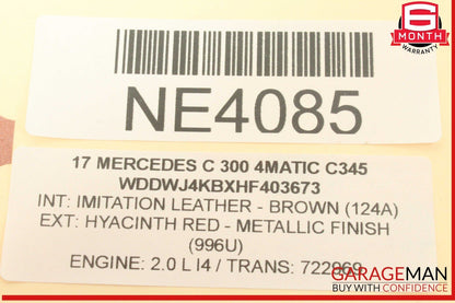 15-20 Mercedes W205 C300 4MATIC Rear Left or Right Upper Control Arm OEM