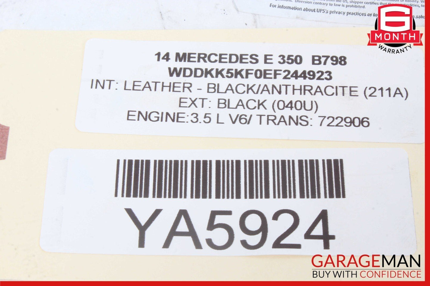 10-17 Mercedes W207 E350 E550 Convertible Trunk Lid Tailgate Handle Trim OEM