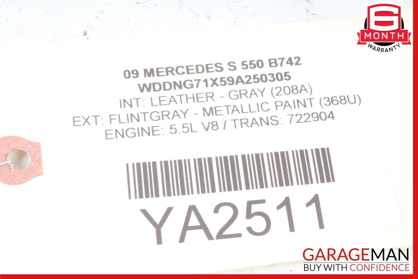 07-13 Mercedes W221 S550 S63 Front Radiator Core Support Headlight Bracket Bar