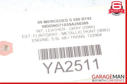 07-13 Mercedes W221 S550 S63 Front Radiator Core Support Headlight Bracket Bar