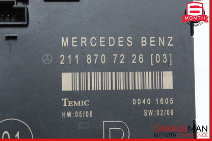 03-09 Mercedes W211 E320 E350 E500 E63 Front Right Side Door Controller Module