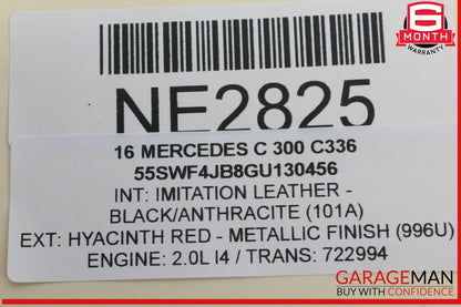 16-19 Mercedes W205 C300 C350e Rear Left Driver Side Door Control Module Unit