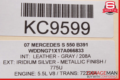 07-14 Mercede W221 S550 S63 CL550 Trunk Seat Lumbar Vacuum Pump 2218000248 OEM