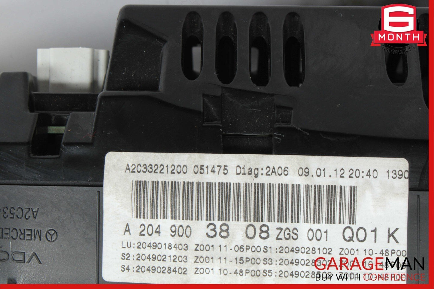 12-14 Mercedes W204 C250 C350 Instrument Speedometer Cluster 2049003808 OEM 181k