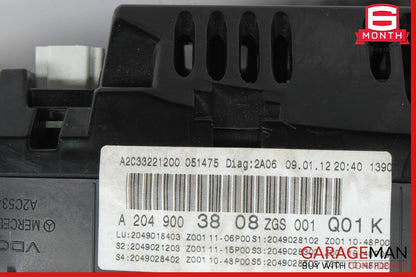 12-14 Mercedes W204 C250 C350 Instrument Speedometer Cluster 2049003808 OEM 181k