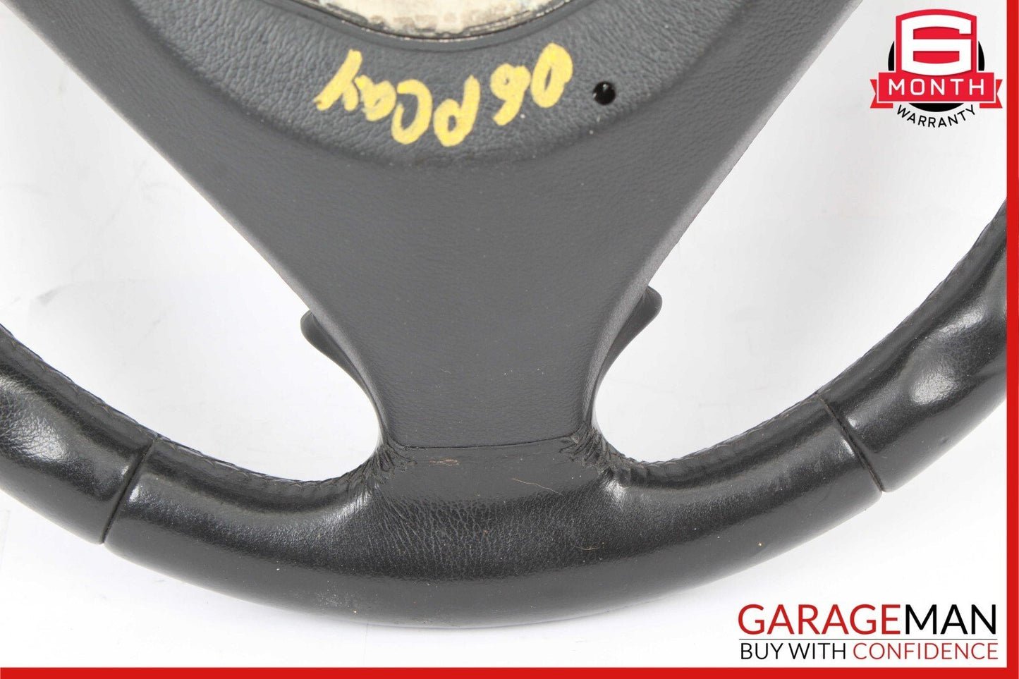 03-10 Porsche Cayenne Turbo 955 957 3 Spoke Driver Steering Wheel Black OEM