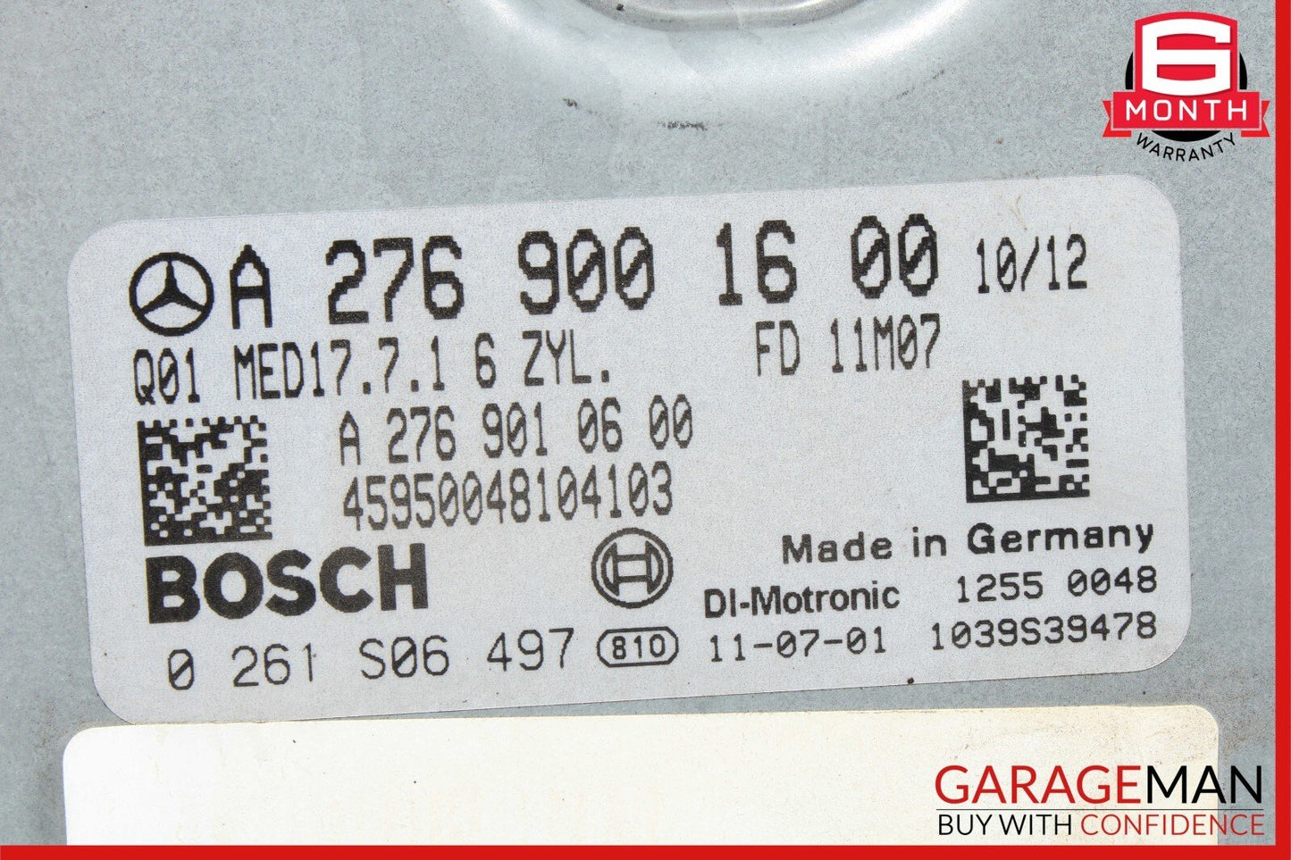 12-15 Mercedes W204 C350 GLK350 E350 ECU Engine Control Module Unit OEM