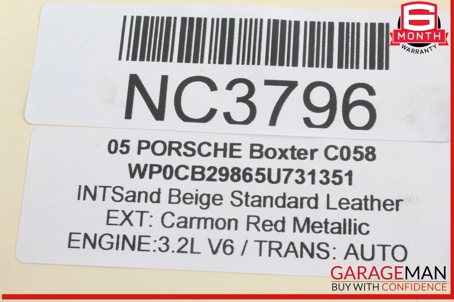 05-08 Porsche Boxster 987 Front Right Passenger Side Exterior Door Handle OEM