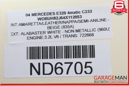 03-09 Mercedes W211 E320 4MATIC Rear Left Driver Side Door Lock Latch Actuator