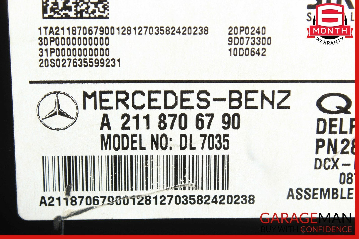 03-08 Mercedes GL450 CL600 E350 Sirius Satellite Radio Receiver 2118706790 OEM