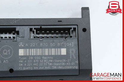 07-13 Mercedes W221 S350 S400 S550 Front Right Side Under Seat Control Module