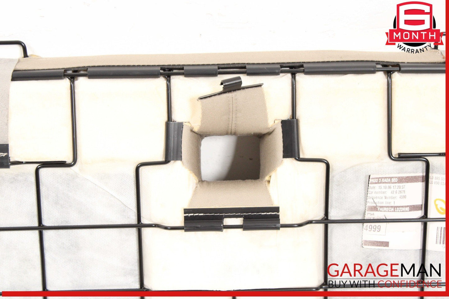 07-15 Audi Q7 Rear 3rd Row Lower Seat Bench Cushion Cover OEM
