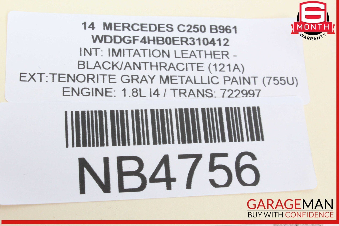 08-17 Mercedes W204 C250 E350 Trunk Lid Latch Lock Actuator 2047500185 OEM