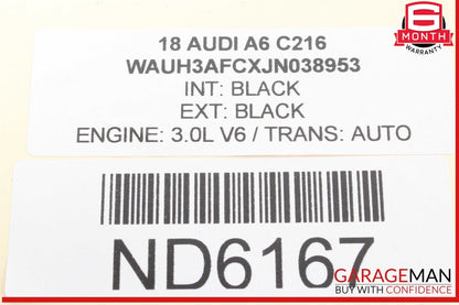 16-18 Audi A6 S6 Front Left or Front Right Side Head Rest Headrest Black OEM