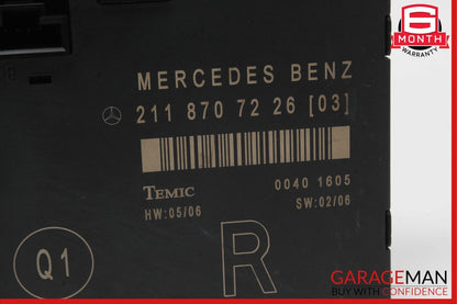 03-09 Mercedes W211 E320 E350 E550 Front Right Side Door Control Module