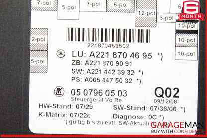 07-13 Mercedes W221 S550 S600 S63 AMG Front Right Side Door Control Module Unit
