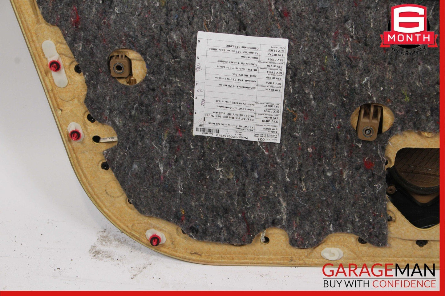 07-09 Mercedes W221 S550 Front Right Side Interior Door Panel Cover Assy Brown