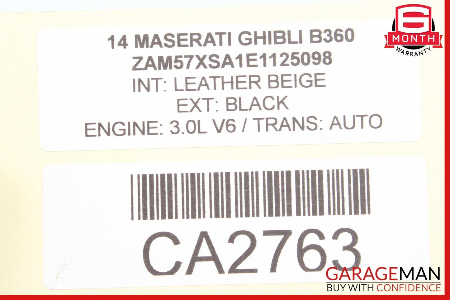 14-17 Maserati Ghibli Rear Right Passenger Side Exterior Door Handle OEM