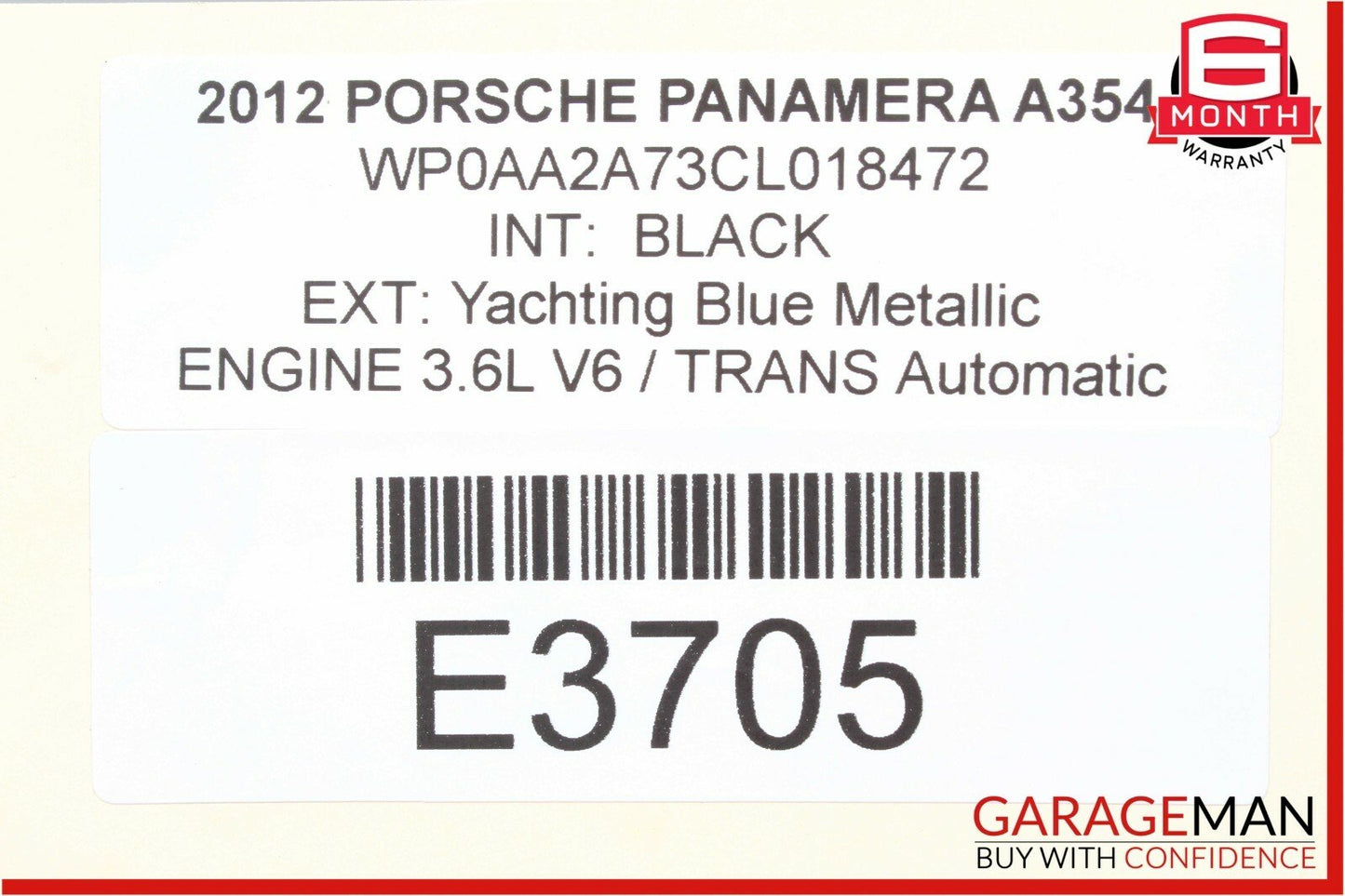 10-13 Porsche Panamera 970 Front Stabilizer Anti Roll Sway Bar Frame OEM