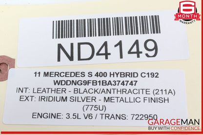 10-13 Mercedes S400 Hybrid Voltage Converter Control Module 0004400973 OEM