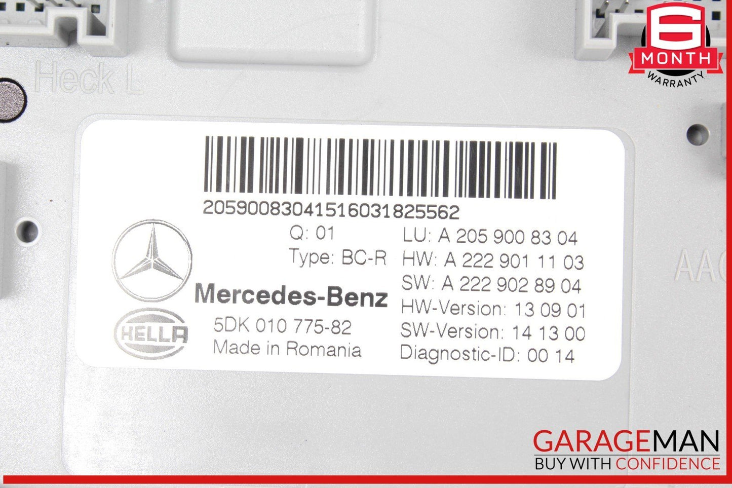 15-18 Mercedes W205 C300 C400 C350e Rear Trunk SAM Control Module Unit OEM