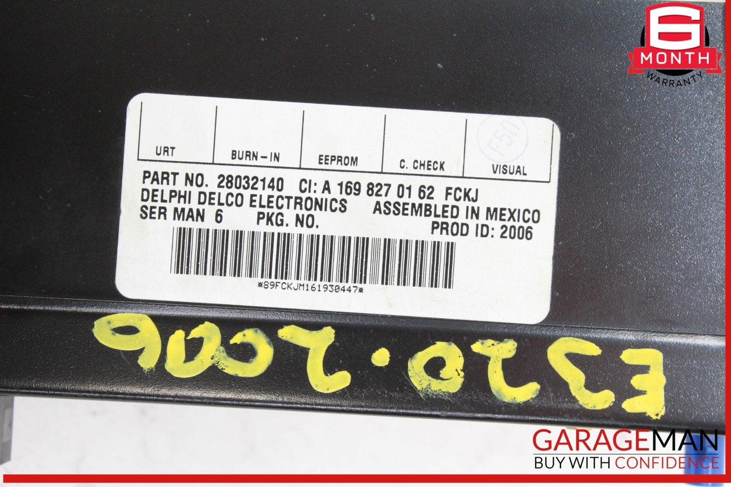 03-09 Mercedes W211 E320 CDI E350 Sirius Satellite Radio Receiver 1698270162 OEM