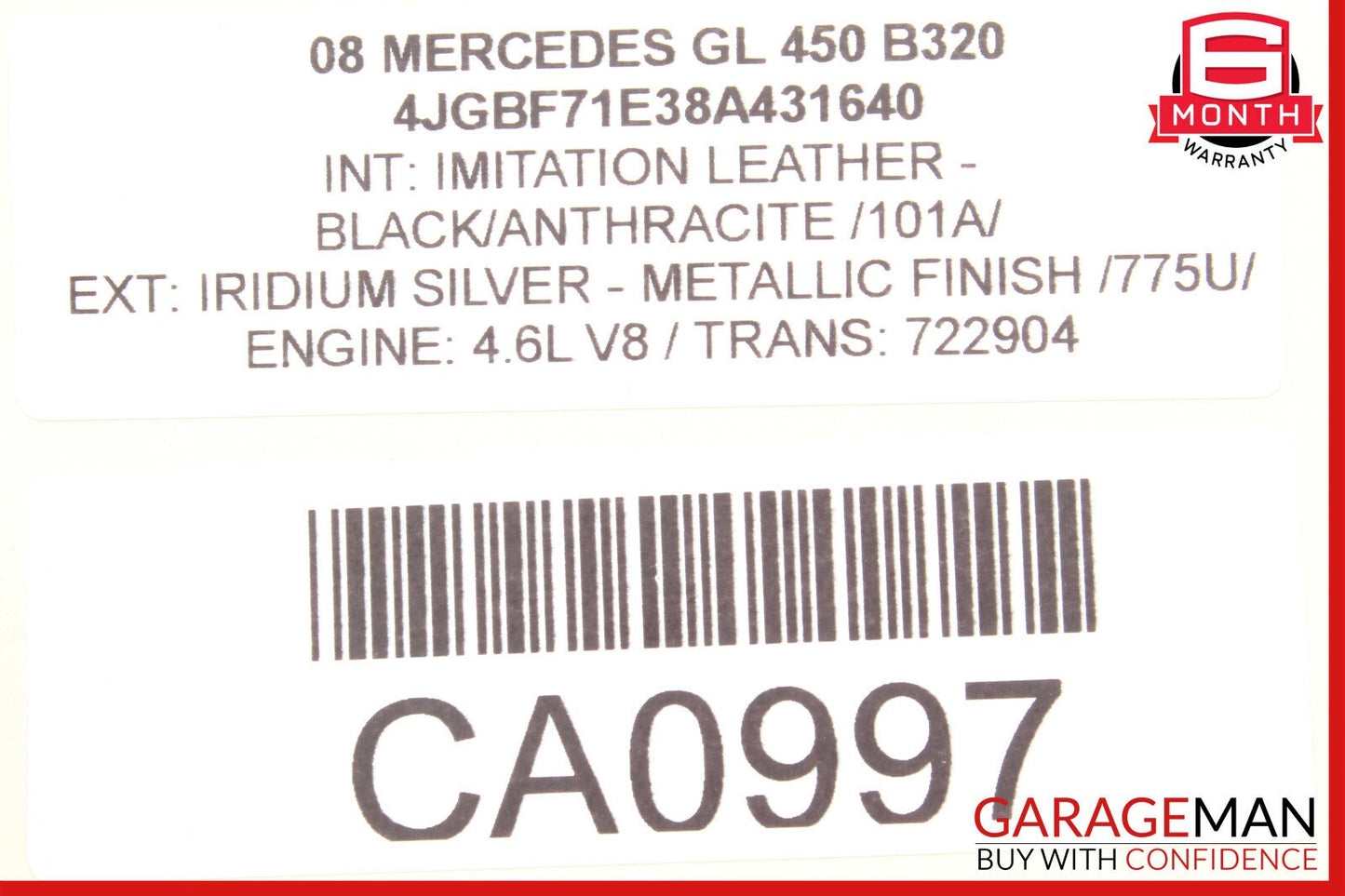 06-13 Mercedes X164 GL450 R350 Front Right Side Exterior Door Handle OEM